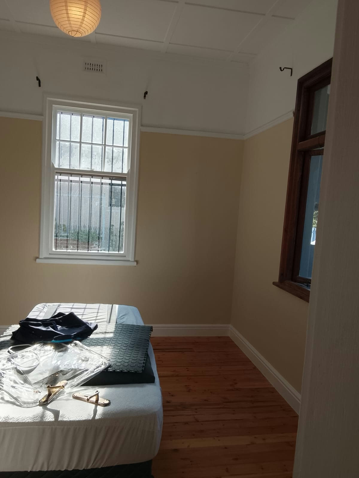Bedroom repaint, warm neutral finish