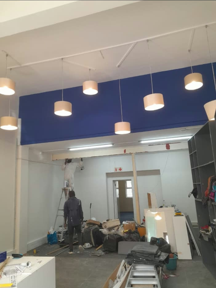 Retail shop repaint and fit-out in progress