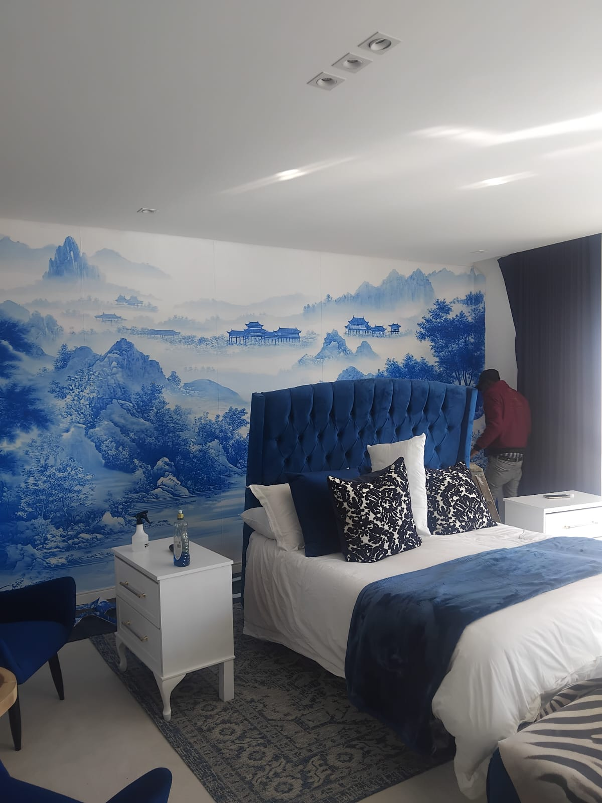 Bedroom mural wallpaper, Cape Town